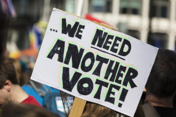 Anti brexit protest supporters march in central London